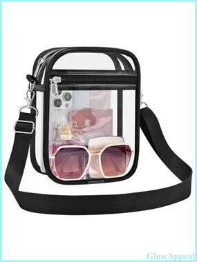 Clear Crossbody Bag Stadium Approved Purse PVC Transparent Small